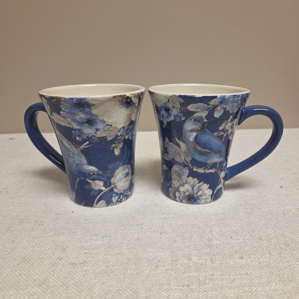 Certified International Indigold Lisa Audit Set Of 2 Mugs